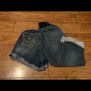 Indigo Blue Maternity Denim Shorts & Capris